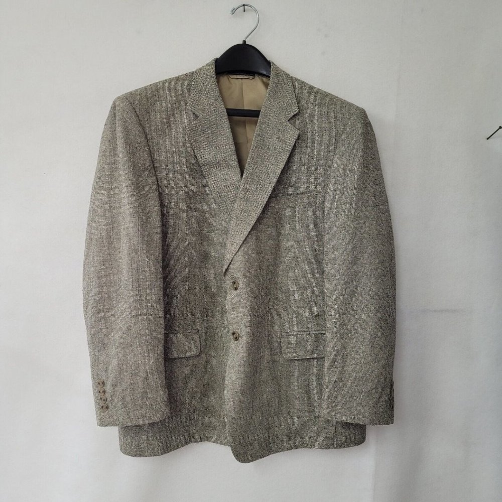 Meeting Street Blazer Mens‎ 46R SilkTweed 2-Button Lined Preppy Sport Coat